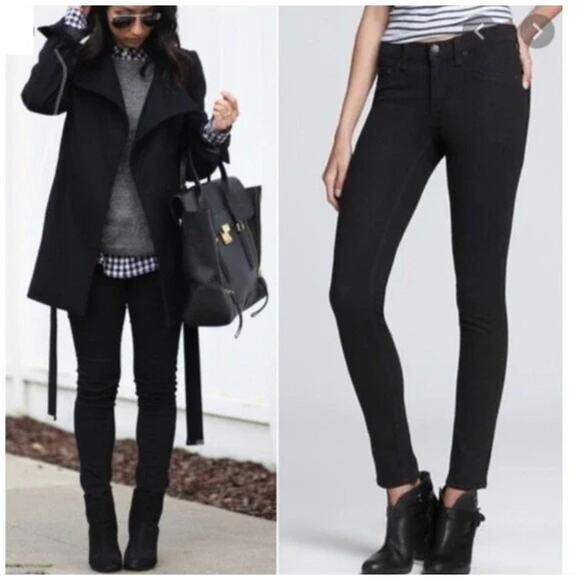 NWT! Rag & Bone Black Plush Jean Skinny Legging - Size 30 (MSRP $190) - Picture 1 of 16
